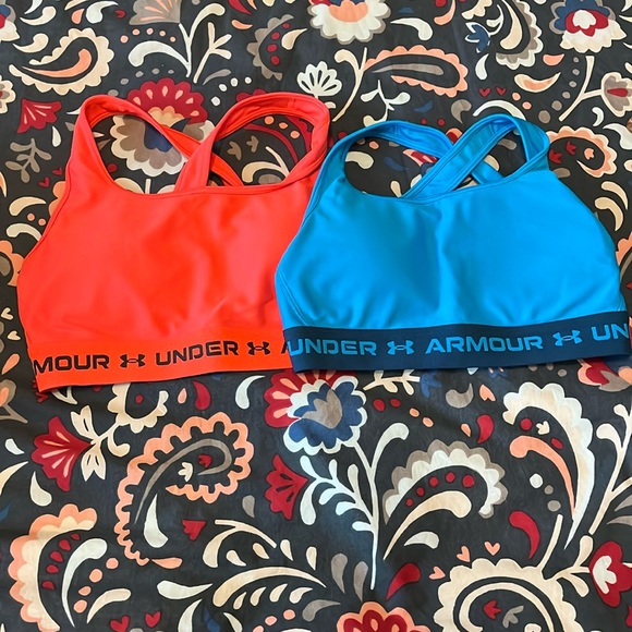 Under Armour Tops - Red and blue under Armour sports bras